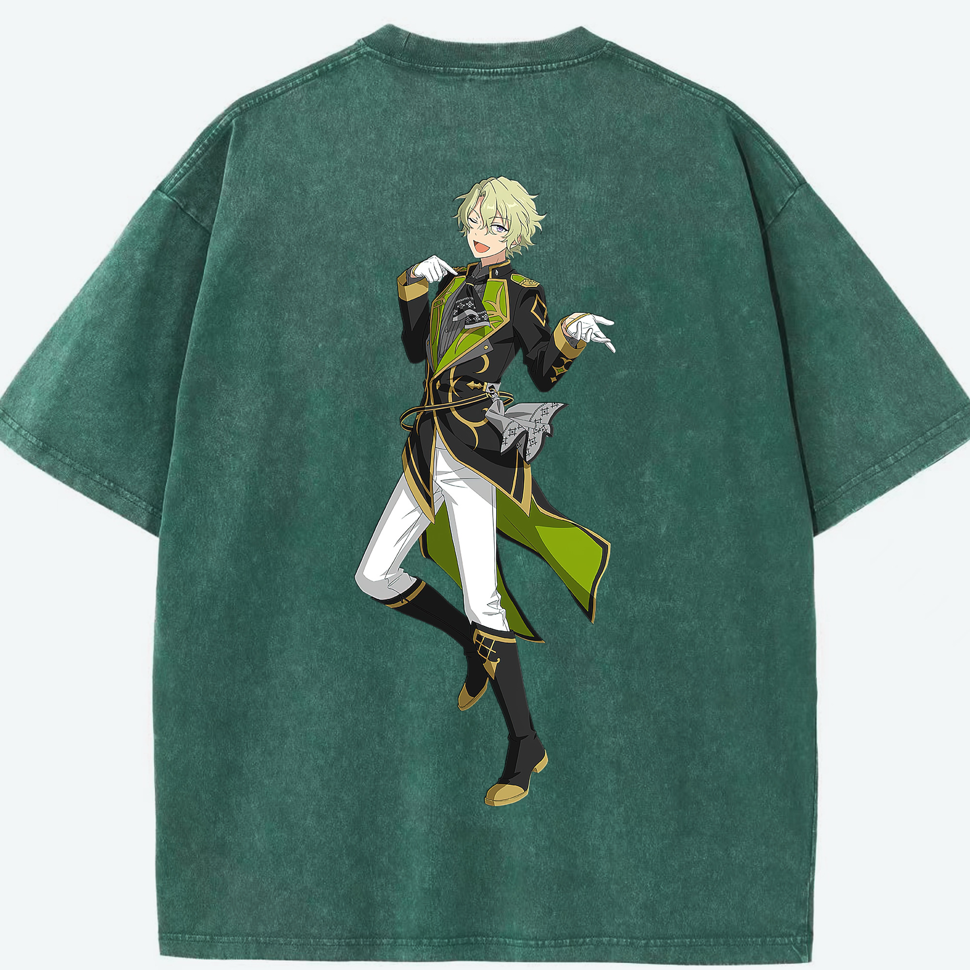 （画像用） あんさんぶるスターズ! Ensemble Stars 綿100% ヴィンテージ風 半袖Tシャツ（背面プリント）